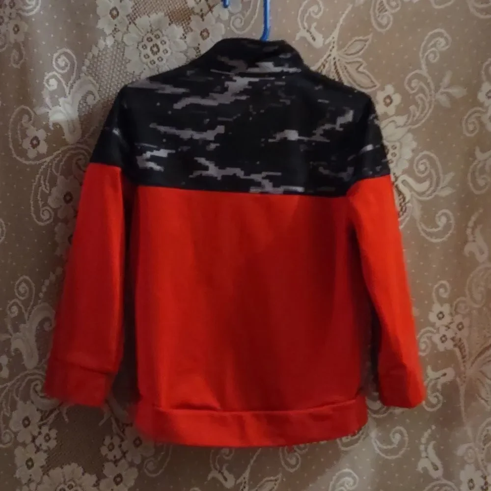 Athletic Works Boys size 5T camo red black gray windbreaker zip front jacket‎